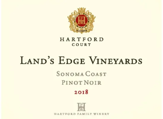Picture of HARTFORD COURT PINOT NOIR 'LAND'S EDGE VINEYARDS' SONOMA COAST 2018
